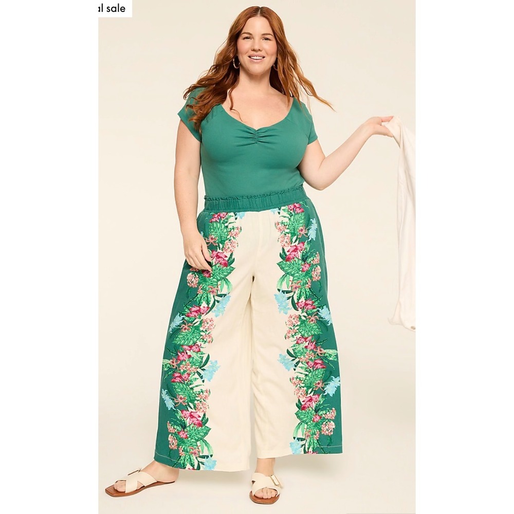 Lane Bryant Wide Leg Paper Bag Waist Pant 22/24 NWT